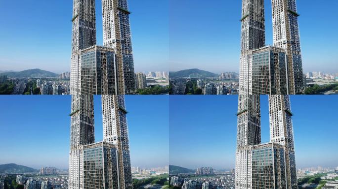 杭州滨江航拍建设中的高楼
