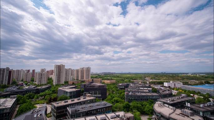 遥望通州城市天空云层延时