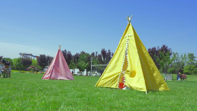 小帐篷、春游、踏春、孩子游玩