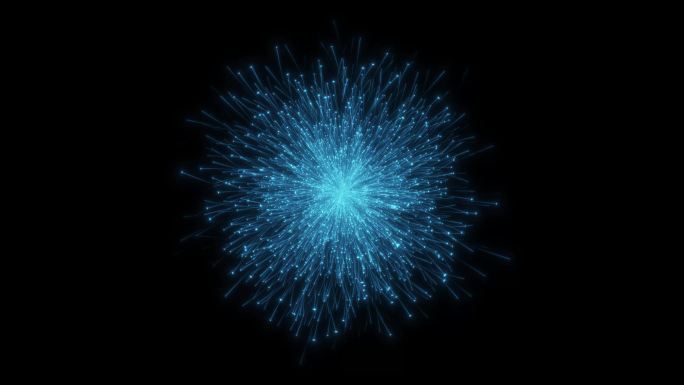 唯美蓝色粒子花