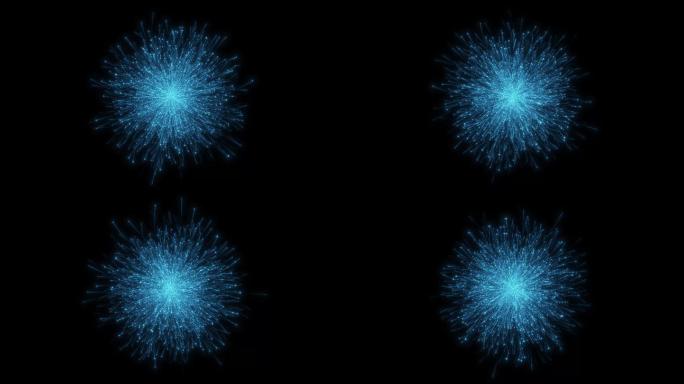 唯美蓝色粒子花