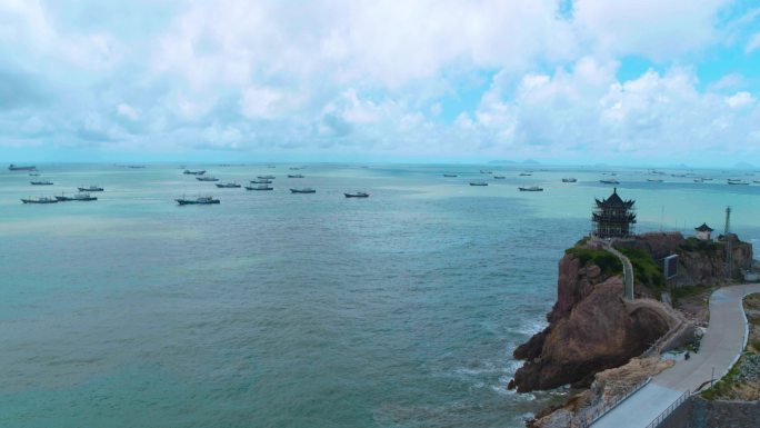 船只出海 蔚蓝大海 浙江台州 城市生活