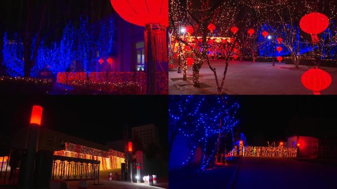小区院内亮化工程红灯笼中国结彩灯