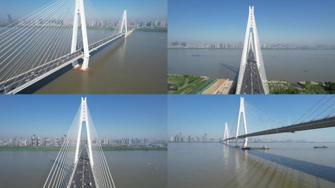 二七长江大桥4k航拍视频素材