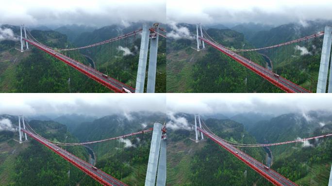 【4k】贵州清水河大桥雨后航拍