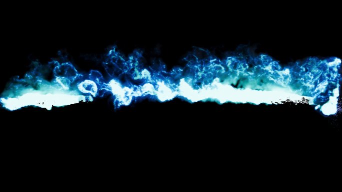 【通道】蓝色幽灵火焰喷射升腾特效素材
