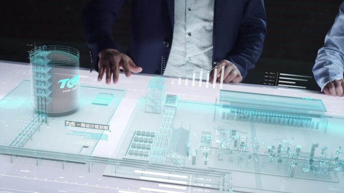 原创e3d科技桌面楼群增长化工厂规划图