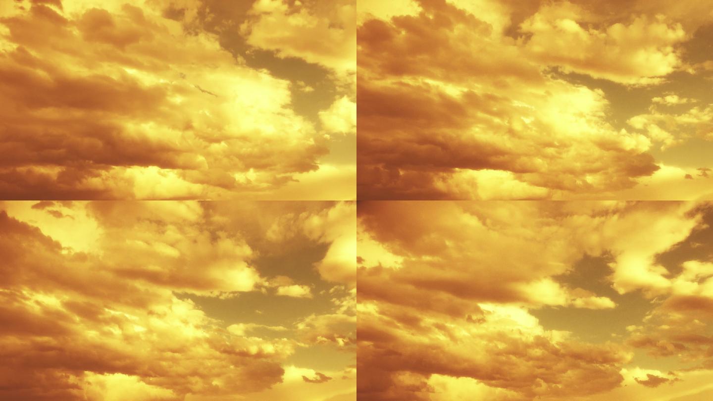 【HD天空】温暖梦境金空云团金色梦幻云雾