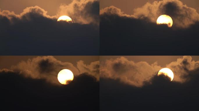 云中的大太阳日出