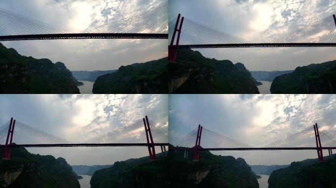 【4k】贵州鸭池河大桥黄昏航拍