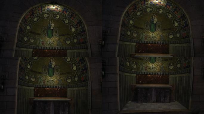 教堂内的马赛克壁画