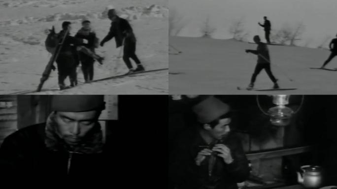 60年代冬天生活滑雪