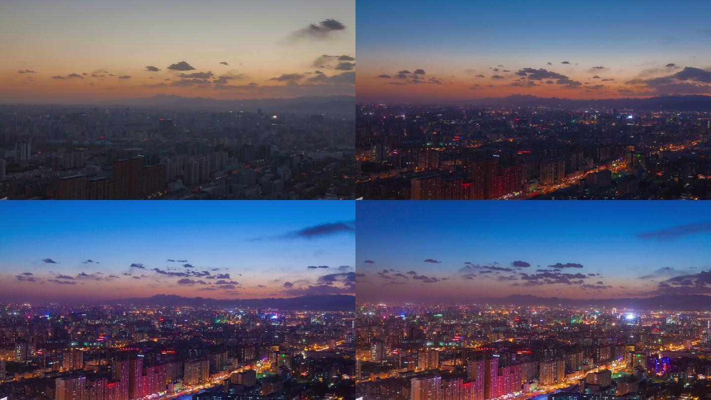 北京四环鸟巢 城市日落延时摄影