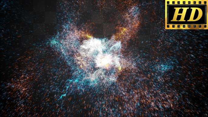 【通道】五彩缤纷粒子飘散特效素材