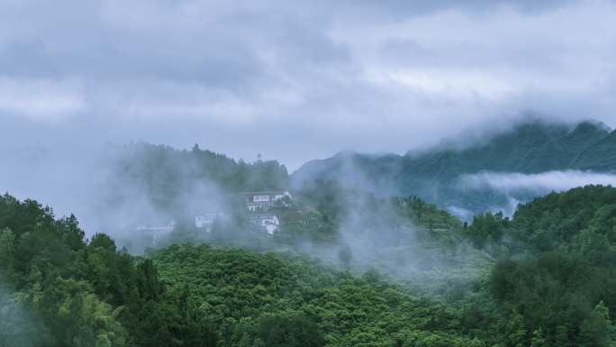 山间云雾延时 风景旅游自然 大山云延时