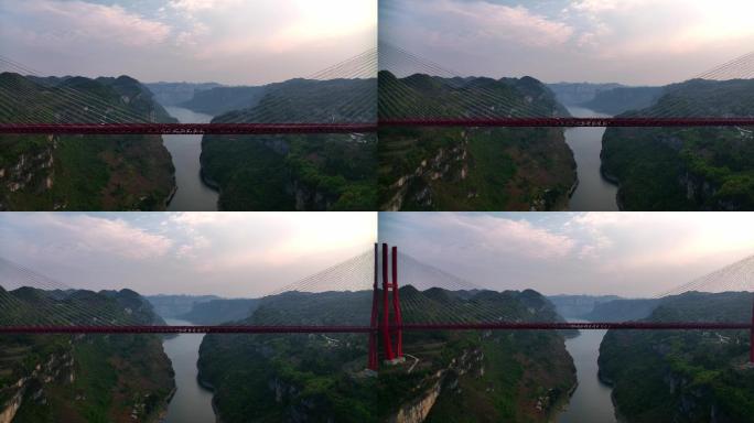 【4k】贵州鸭池河大桥黄昏航拍