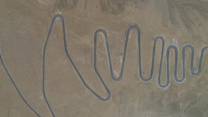 航拍西藏盘山公路