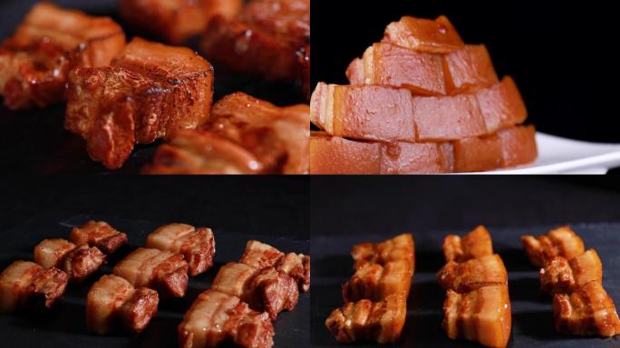 红烧肉卤肉五花肉食材展示