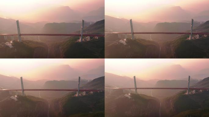 【4k】贵州北盘江特大桥清晨航拍