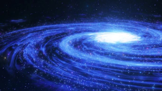 蓝色唯美银河星系ae工程