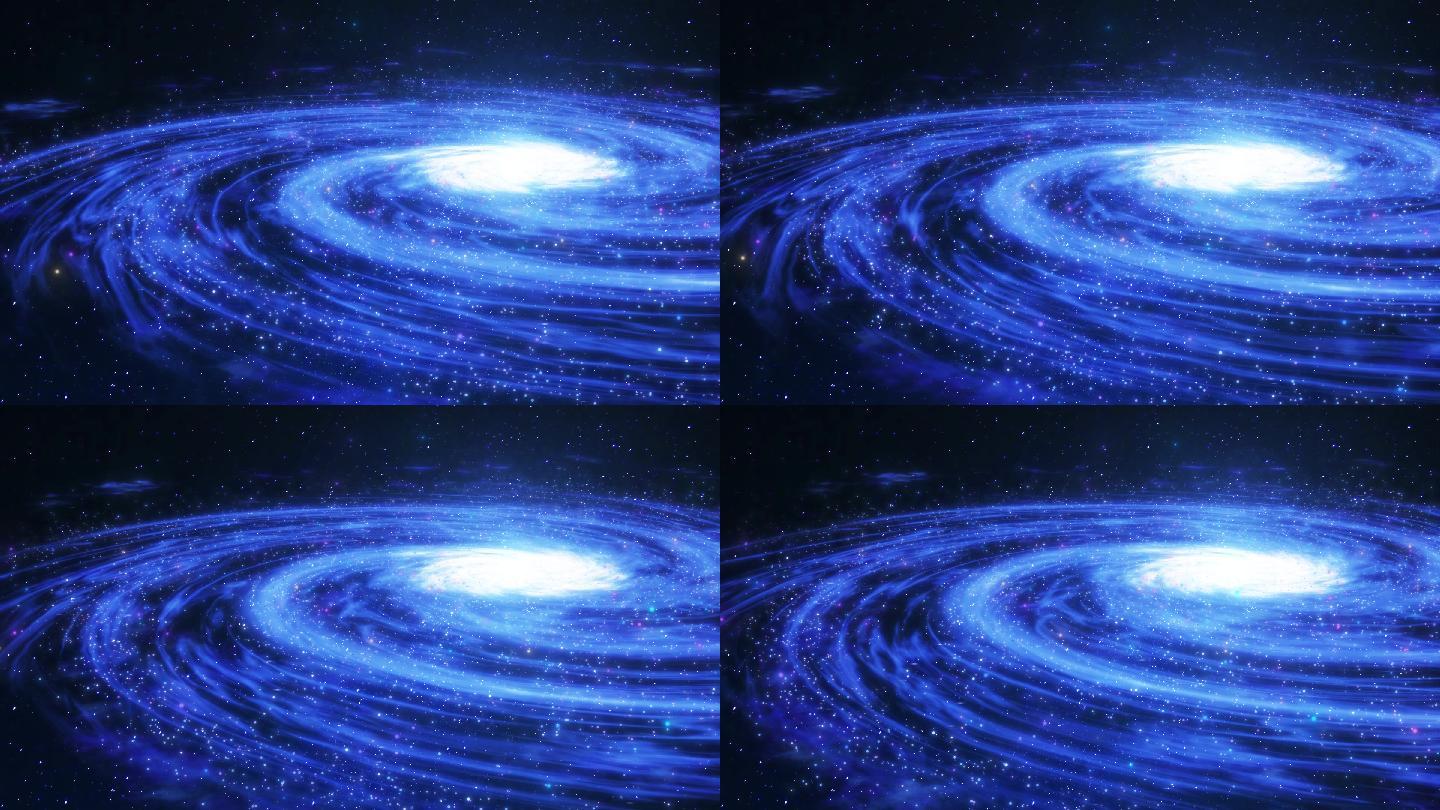 蓝色唯美银河星系ae工程