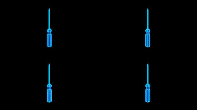 全息科技十字螺丝刀动画带通道
