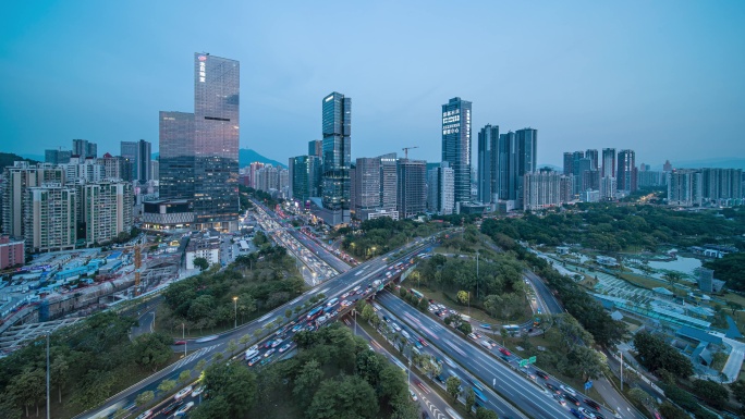 深圳罗湖水贝珠宝夜景车轨延时8K