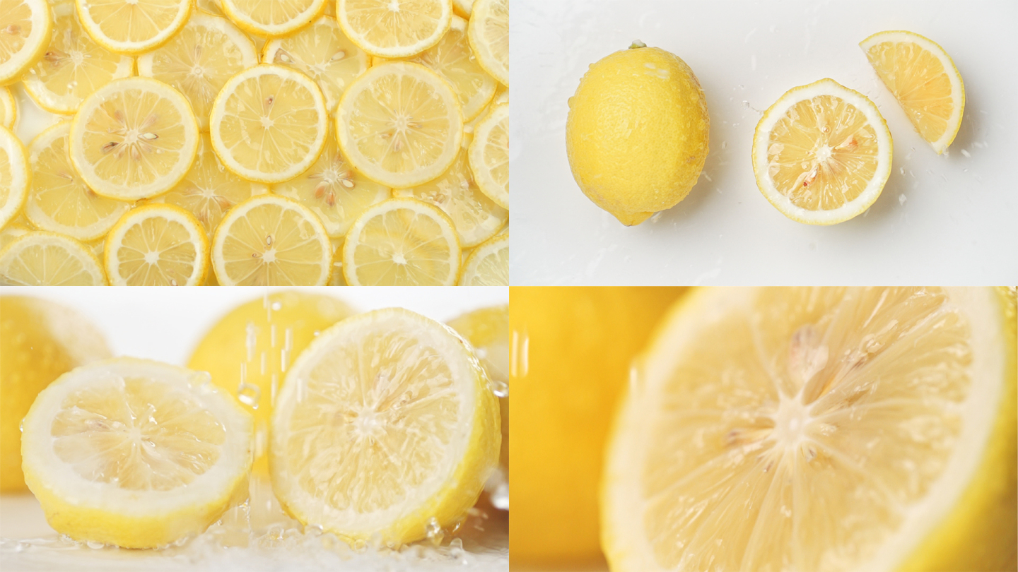 鲜切柠檬水果广告素材