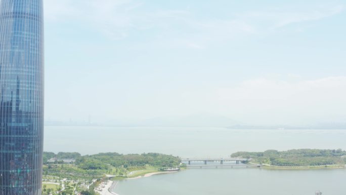 深圳湾后海大桥4k航拍