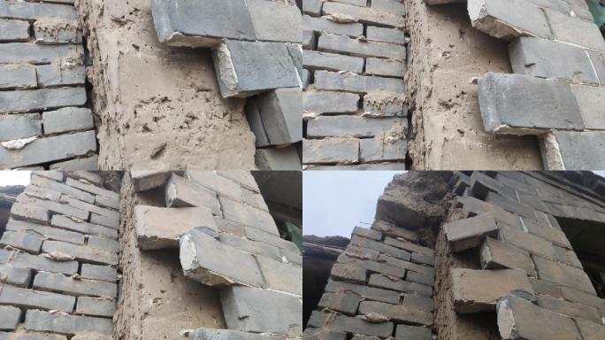 村里的破房子砖墙土墙