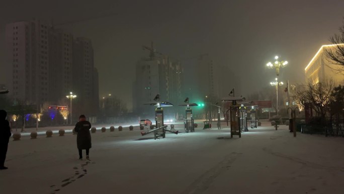 雪夜的城市