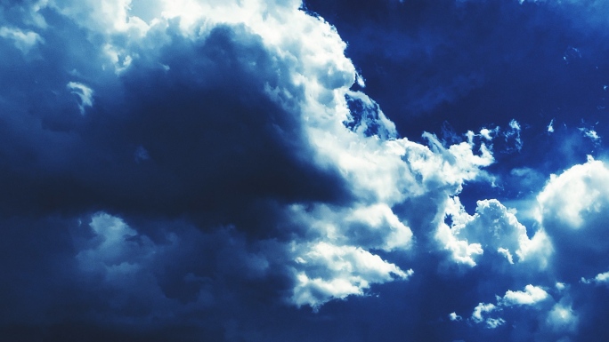 【HD天空】深蓝梦幻云团乌云云影压抑氛围