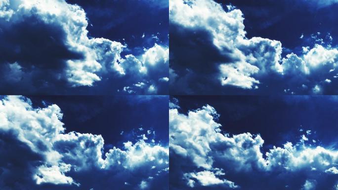 【HD天空】深蓝梦幻云团乌云云影压抑氛围