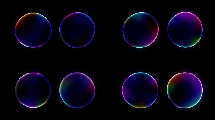 2款彩色泡泡-无缝循环带透明通道