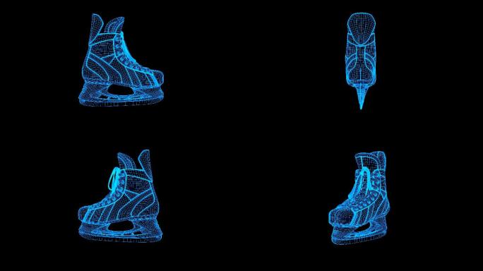 全息科技冰鞋动画带通道