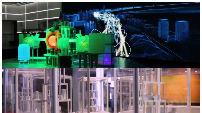 多镜头中国科技展示量子核聚变