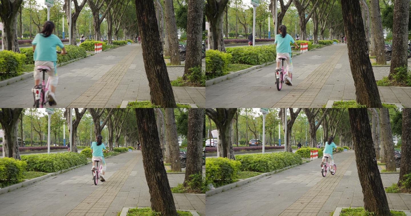 城市 公路 辅道 骑自行车