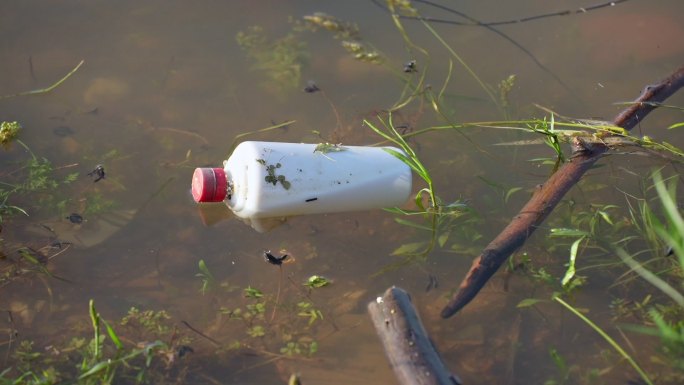 水里的垃圾 淡水污染河流污染