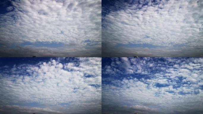 [4K]延时素材.蓝天白云.云影如鳞