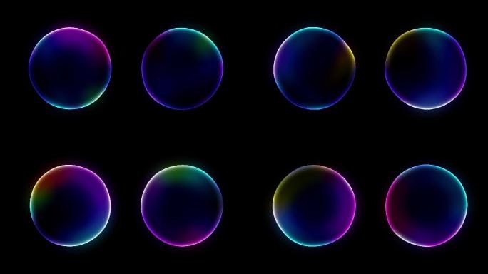 2款彩色泡泡-无缝循环带透明通道
