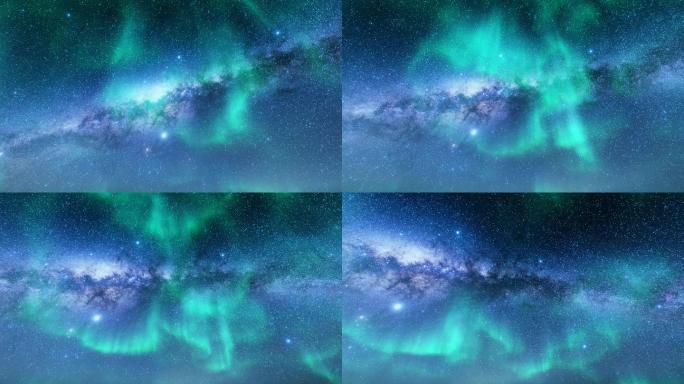 4K极光星空银河延时摄影1-60帧
