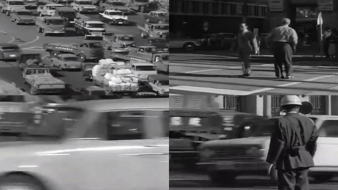 60年代台湾街道街景车流