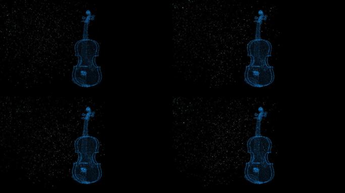 4K三维粒子小提琴通道循环