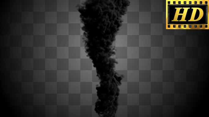 【通道】粒子黑色乌云浓烟龙卷风特效素材