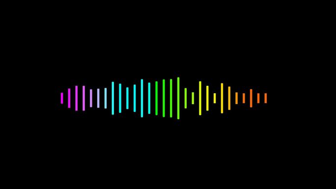 彩色音频波形动画