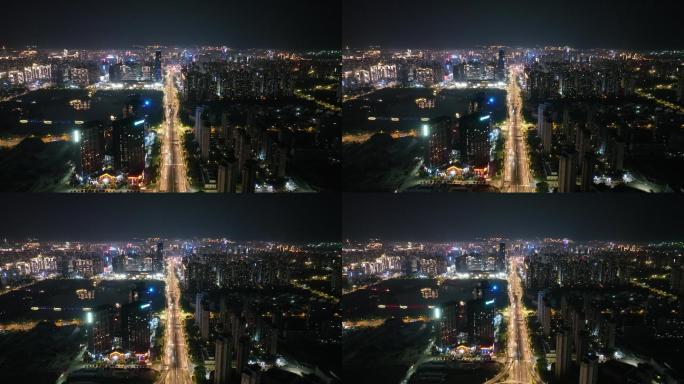 【4K正版】航拍江西赣州市中心城市夜景