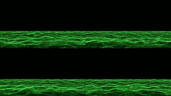 4K绿色海洋粒子横向流动1