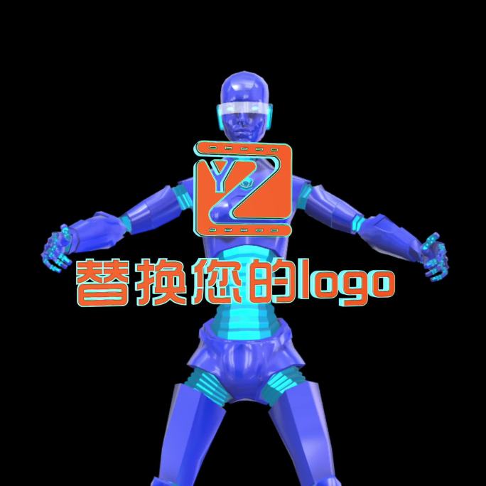 AE模版机器人展示logo标题