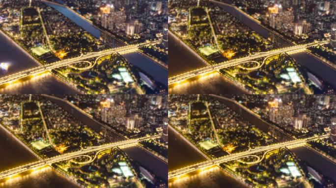 珠江广州大桥夜景