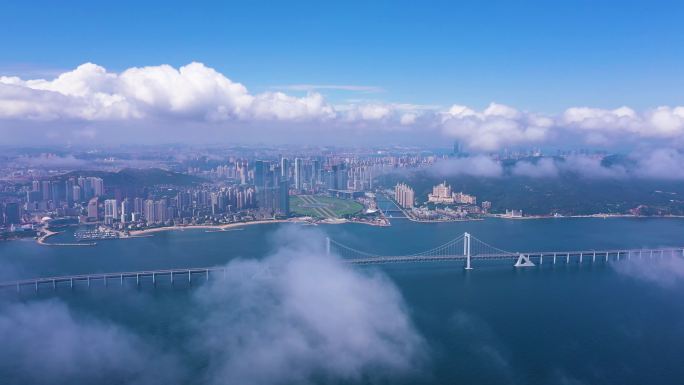 大连星海湾跨海大桥航拍